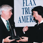Senator Chris Dodd (D) with Sr Mary Turley, Flax Trust